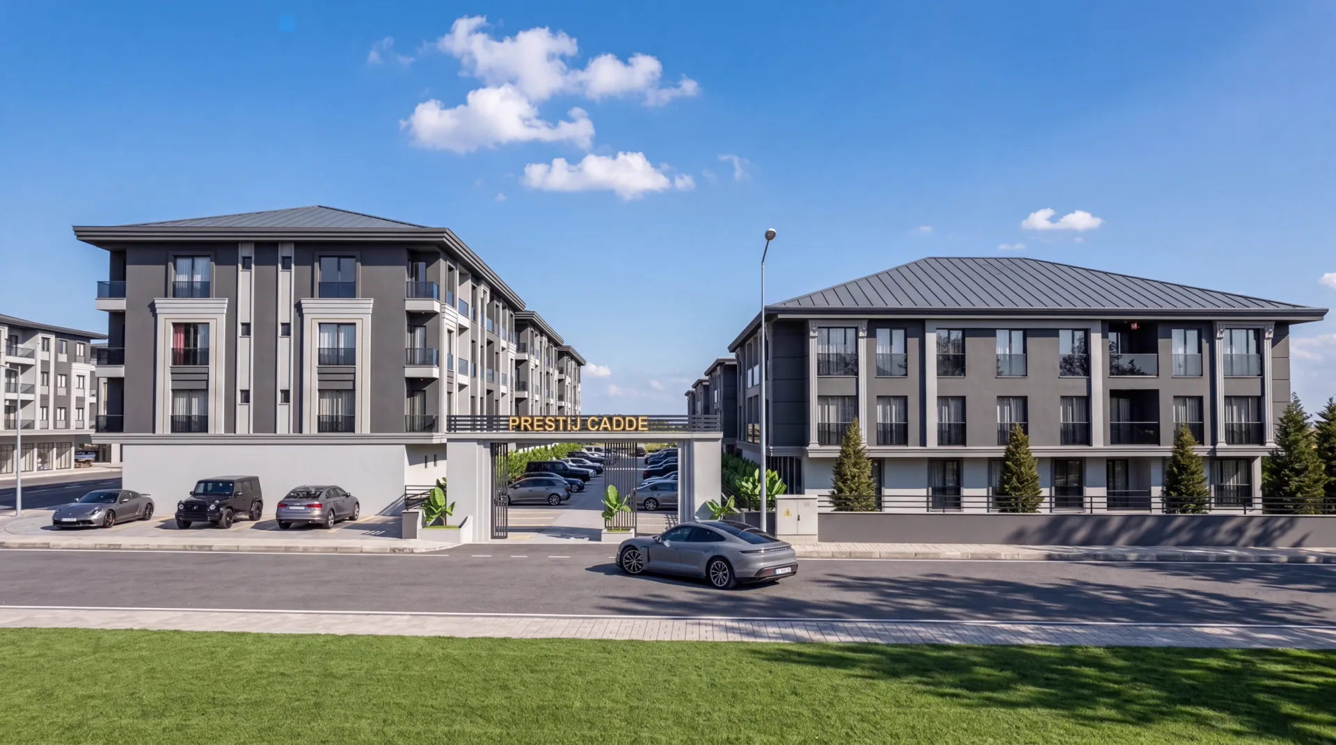 Prestij Cadde — Ana giriş cephesi
