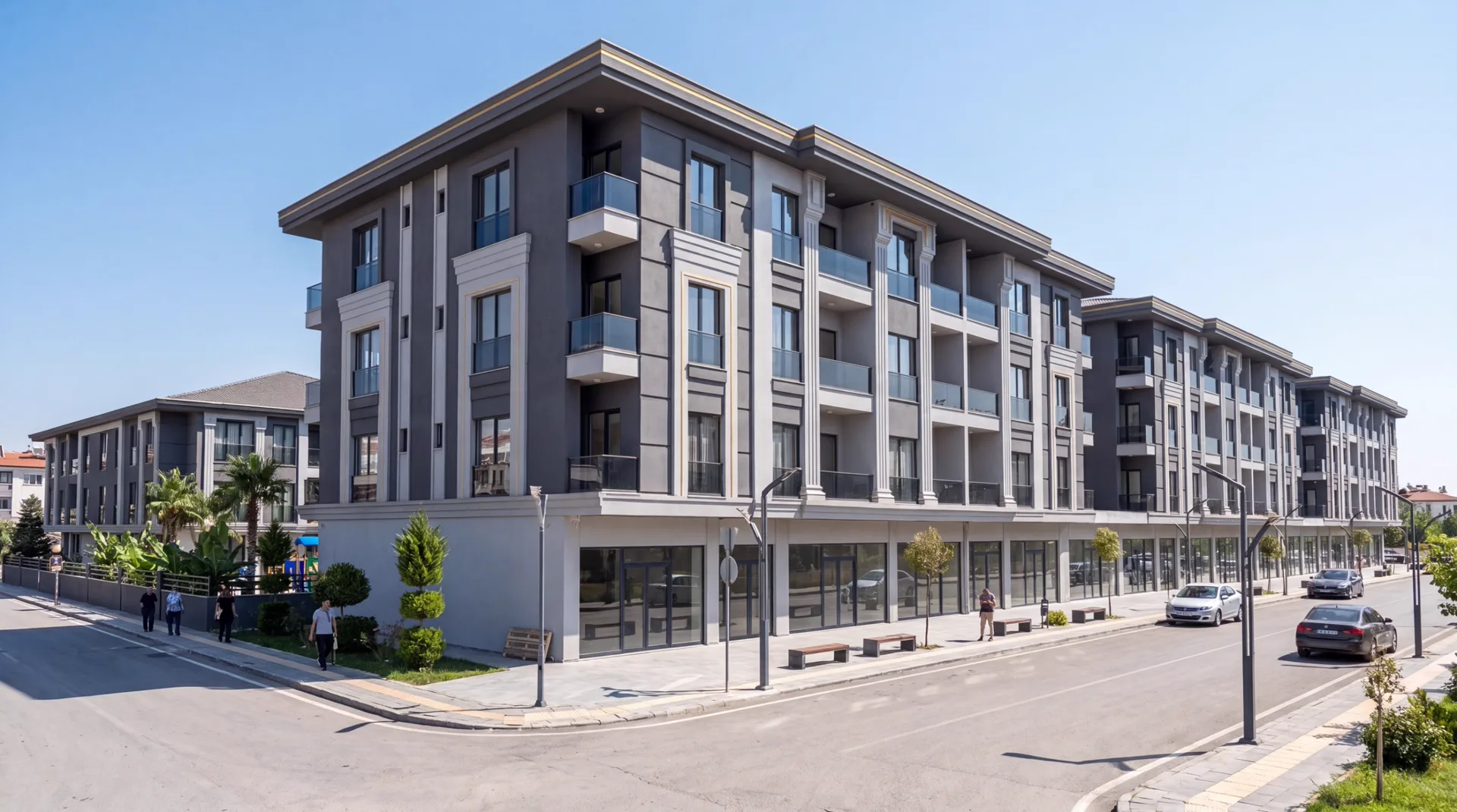 Prestij Cadde — Ticari alanların caddeyle ilişkisi