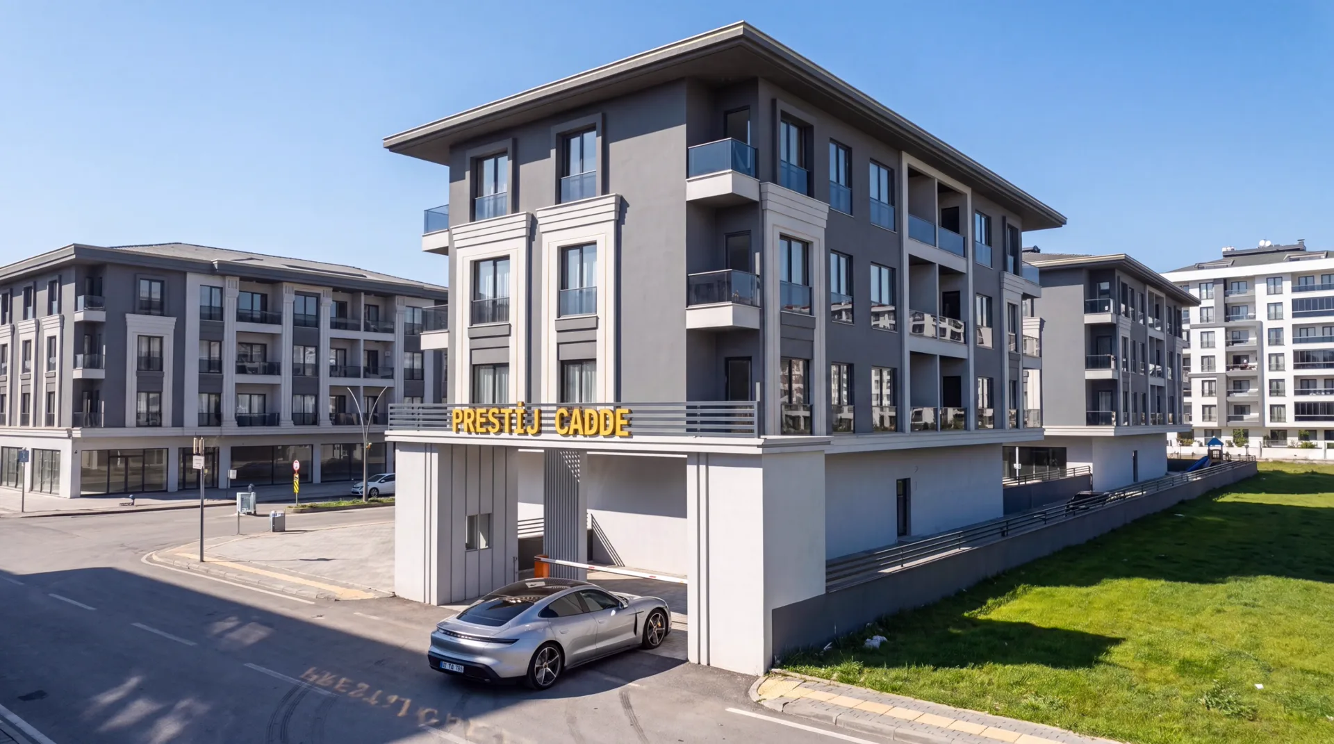 Prestij Cadde — Giriş yapısı ve konut blokları