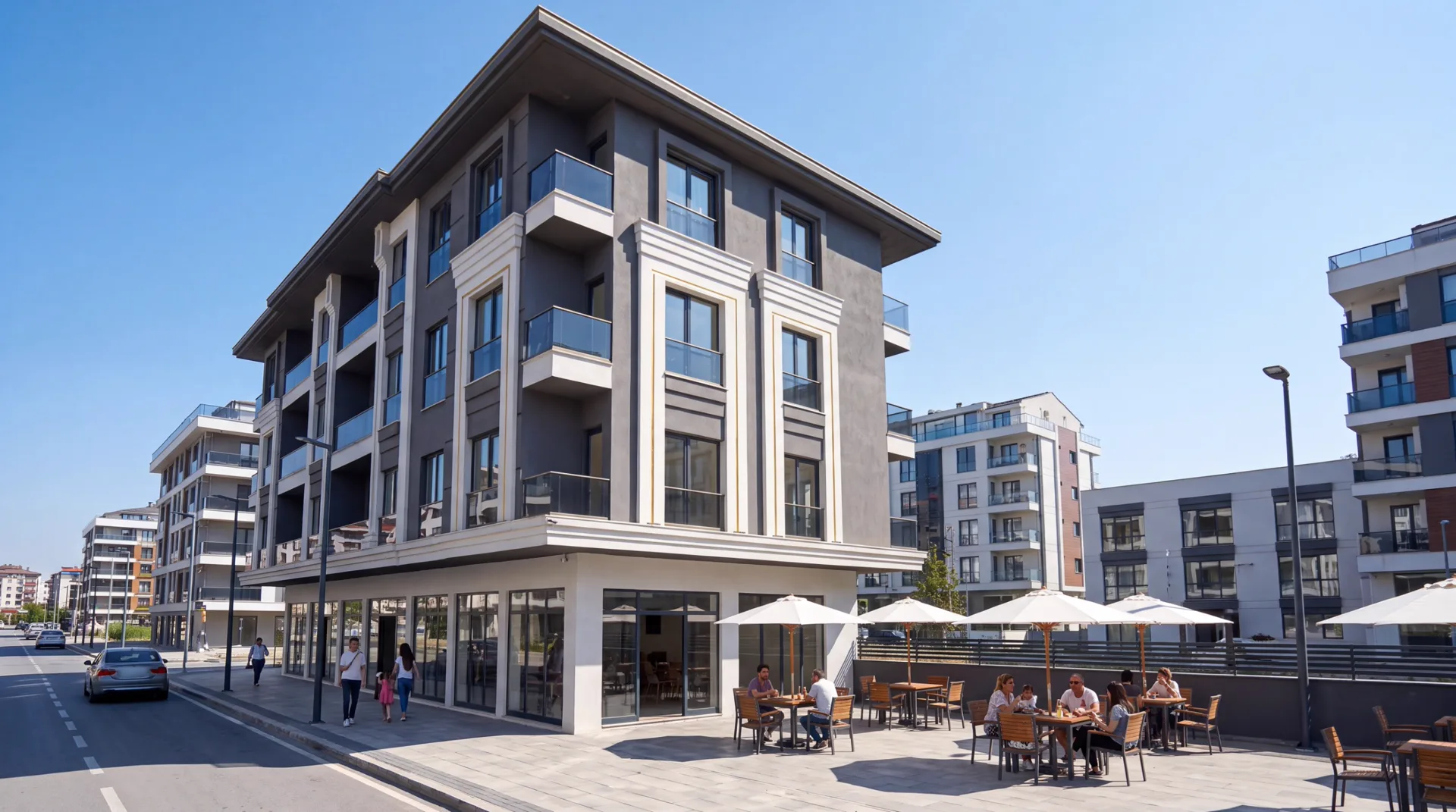 Prestij Cadde — Açık hava oturma alanları