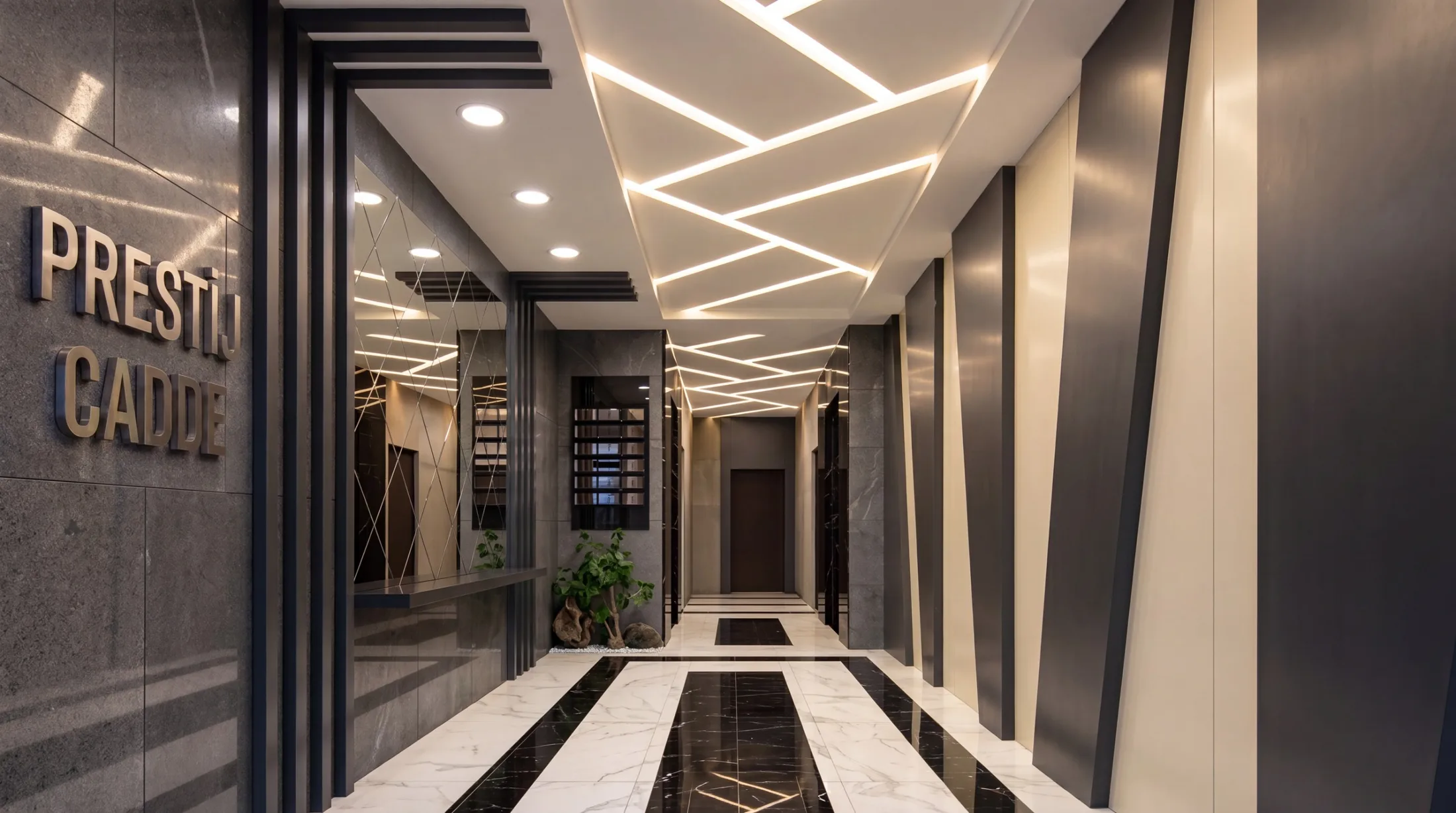 Prestij Cadde — İç mekân ve giriş holü